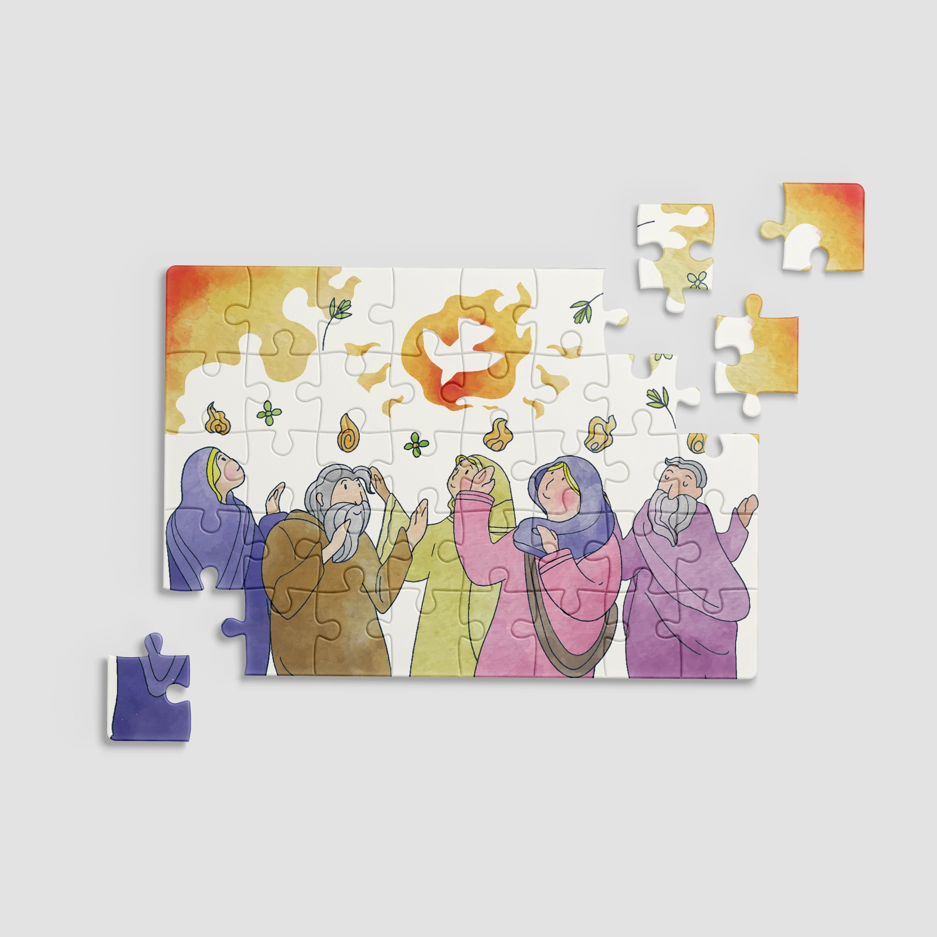 Puzzle, cadou copii - Rusalii 38x26cm Puzzle, cadou copii - Rusalii 38x26cm